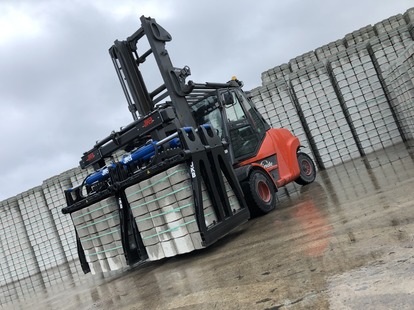 JKB | HKT DECO tweeling stenenklem heftruckklem Linde H80 Hyster Kalmar 